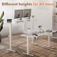 thumbnail image 4 of Homall Electric Standing Desk with Monitor Stand - 63 x 27 Inch Height Adjustable Home Office Computer Desk,White, 4 of 7
