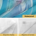 thumbnail image 4 of No Hook Shower Curtains with Detachable Snap-in Liner Set, Blue Pink Ombre Waterproof Hotel Style Bathroom Shower Curtain, Modern Abstract Art Breathable Mesh Top Window Bath Curtains 72''x78'', 4 of 9