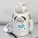 thumbnail image 2 of Taza de agua de dibujos animados de acero inoxidable, boca ancha, 550ml, con tapa a prueba de fugas y pajita, 2 of 9