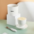 thumbnail image 4 of Lindo soporte de almacenamiento untable de cerámica de de fresca hecho a mano para refrigerador Tapa de mano Capacidad razonable blanco Baoblaze encargado de la mantequilla, 4 of 8