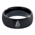 thumbnail image 2 of Mothers Day Gamer Metallic Black Tungsten Couples Rings Birthday Girl Womens Wedding Bands, 2 of 8