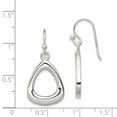 thumbnail image 2 of Sterling Silver Polished Triangular Shaped Dangle Earrings - 4.4 Grams - Measures 33x15mm Wide, 2 of 2