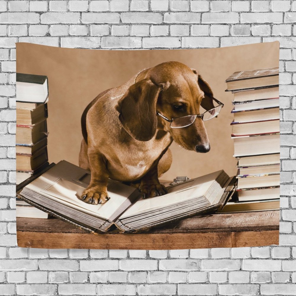 POPCreation Funny Dachshund Professor Home Decor Collection , Hipster