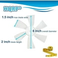 thumbnail image 4 of HQRP 4-Pack 6" Fan Blades 3/32" Round Bore Replacement for Jensen 12V Roof Vents / Range Hoods, 4 of 7