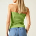 thumbnail image 4 of Ladies Solid Color Sleeveless Tube Top Casual Tight Top, 4 of 7