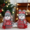 thumbnail image 2 of Snowman Plush Christmas Doll, Cute Soft Portable Stuffed Toy Home Office Shop Window Decor, 2 of 7