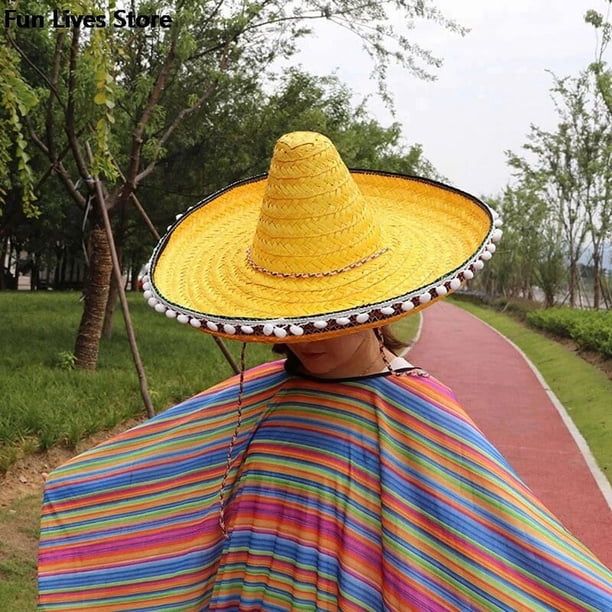 Sombrero de rafia de ala ancha para adultos y niños, gorro de paja Natural, Panamá, Cosplay de baile de verano, protector solar