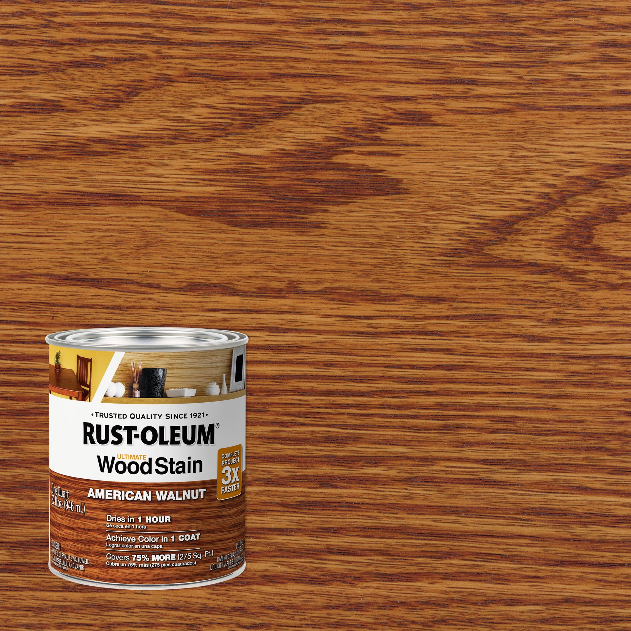 American Walnut, Rust-Oleum Ultimate Wood Stain-205641, Quart