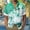 Green, variant on HOWPAY Men's Shirts Oversized Short Sleeve Button up Hawaiian Floral Print Tops Beach Holiday Casual Regular Fit Comfy Summer Streetwear Brown XXL