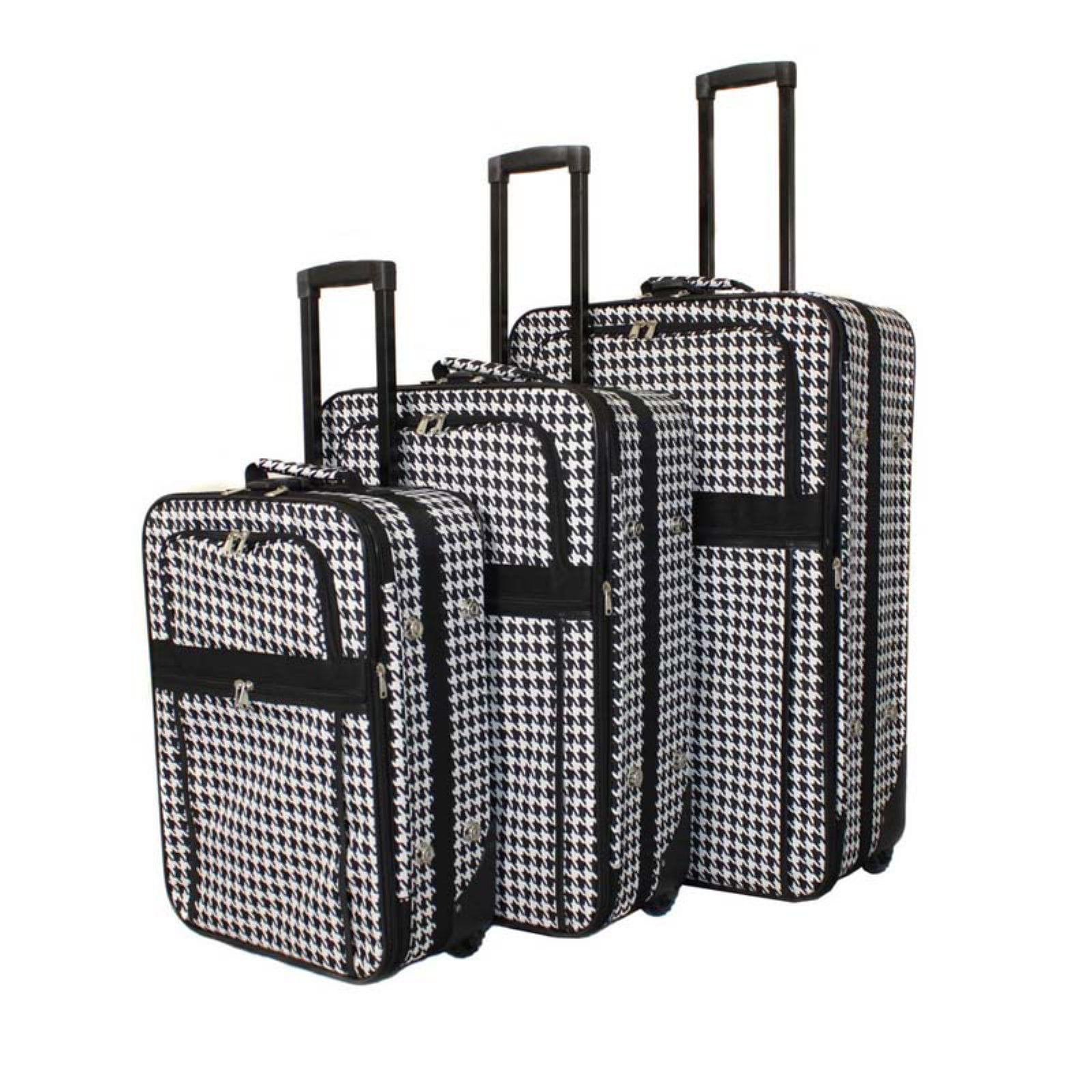 houndstooth luggage set