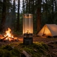 thumbnail image 3 of Camping Gas Lamp, Adjustable Brightness, Portable Outdoor Camping Lights, Metal Glass Tent Light for Fishing, Hiking, Mountaineering, Gas Lantern 4.1 x 1.5 in / 10.3 x 3.9 cm, 3 of 7