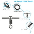 thumbnail image 4 of Unique Bargains T-Shape Fishing Swivels 88Lbs Swivels Fishing Tackle 3-Way Cross Line Swivels, 30 Pack, 4 of 8