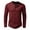 Wine, variant on Wiicoznt Long Sleeve Shirts for Men Loose Fit Solid Color Casual V Neck Zip Shirts Comfortable Work Out T Shirts