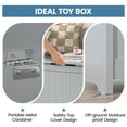 thumbnail image 5 of Kids Toy Box, Gray Wooden Toy Chest Organizer with Safety Hinged Lid, Entryway Storage Bench Supports 100 lbs, Toy Storage Chest for Bedroom, Toddler Room, L0293, 5 of 8