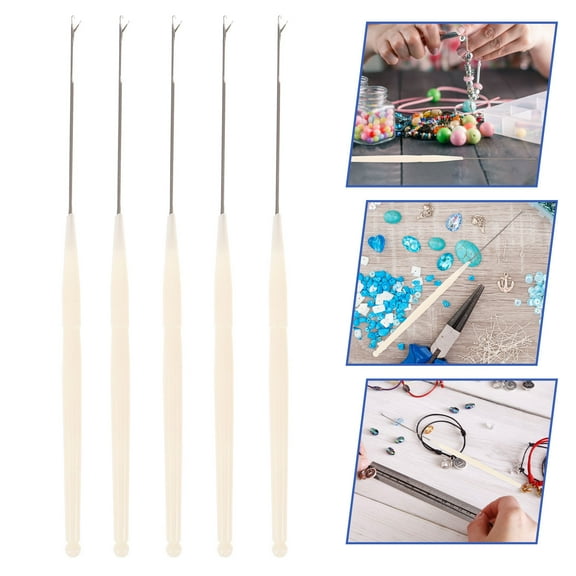 OUNONA  5 Pcs Beading Needles Jewelry Making Small Crochet