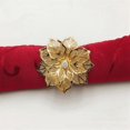 thumbnail image 2 of 50Pcs Flower Design Napkin Rings Metal Gold Napkin Buckle Napkin Ring Holder, 2 of 5