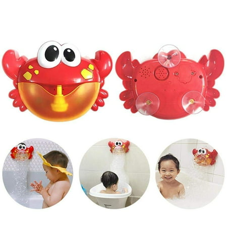 Bubble Machine Big Crab Automatic Bubble Maker Blower Music Bath Toy for