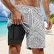 thumbnail image 1 of WILLBEST Pantalones Cortos Casuales de Verano para Hombre, Pantalones Cortos de Playa con Doble Capa Interior y Estampado de Moda con Bolsillo, 1 of 3