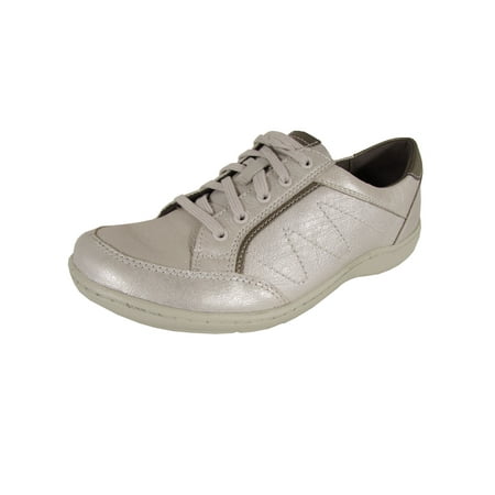 

Aravon Womens Bromly Oxford Lace Up Sneaker Shoes Silver US 7 W