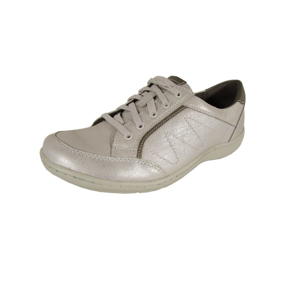 Aravon Womens Bromly Oxford Lace Up Sneaker Shoes, Silver, US 11