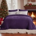 thumbnail image 2 of RUIKASI Brushed Flannel Blanket Purple Twin, Super Soft and Cozy Blankets All Season Use, 2 of 9
