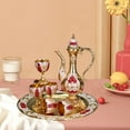 thumbnail image 4 of AMLESO Ensemble de 8 Carafes Européennes avec Tasses et Plateau Or Blanc Rouge, 4 of 8