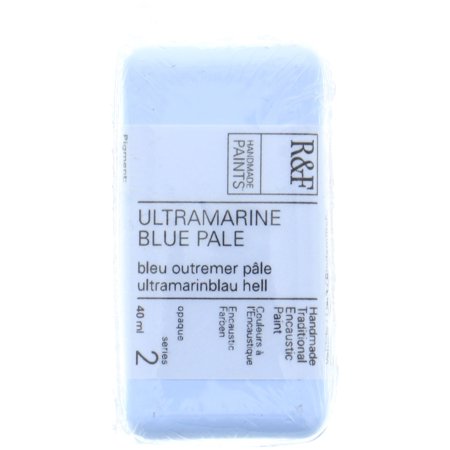 UPC: 0836943007499 | R&F Handmade Paints Encaustic Paint Cake  40ml  Ultramarine Blue Pale