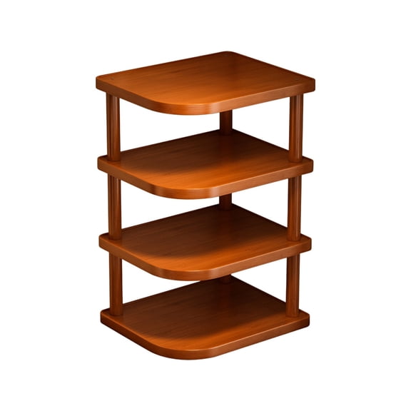 Orangide Wood Desktop Corner Shelf 4 Tier Multi Purpose Organizer with Cup Holders for Office Desk Bookshelf Storage Display Stand Rack