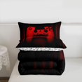 thumbnail image 3 of Juego de Edredón para Niños Feelyou Queen Size Gamer Rojo y Negro, 3 of 8