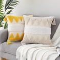 thumbnail image 2 of Decorative Cushion Covers Boho Cushion Covers Square Pillowcase Soft Chenille Tufted Pillow Case Pillow Cover with Invisible Zipper for Couch Sofa Bedroom 45 x 45 cm 18 x 18 Inch, 2 of 7