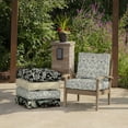 thumbnail image 6 of ARDEN Outdoor Plush Classic Tufted Blowfill Deep Seat Set, 24 x 24, Rain-Proof, Fade Resistant, Deep Seat Bottom and Back Cushion for Chair and Couch Neutral Aurora Damask, 6 of 13