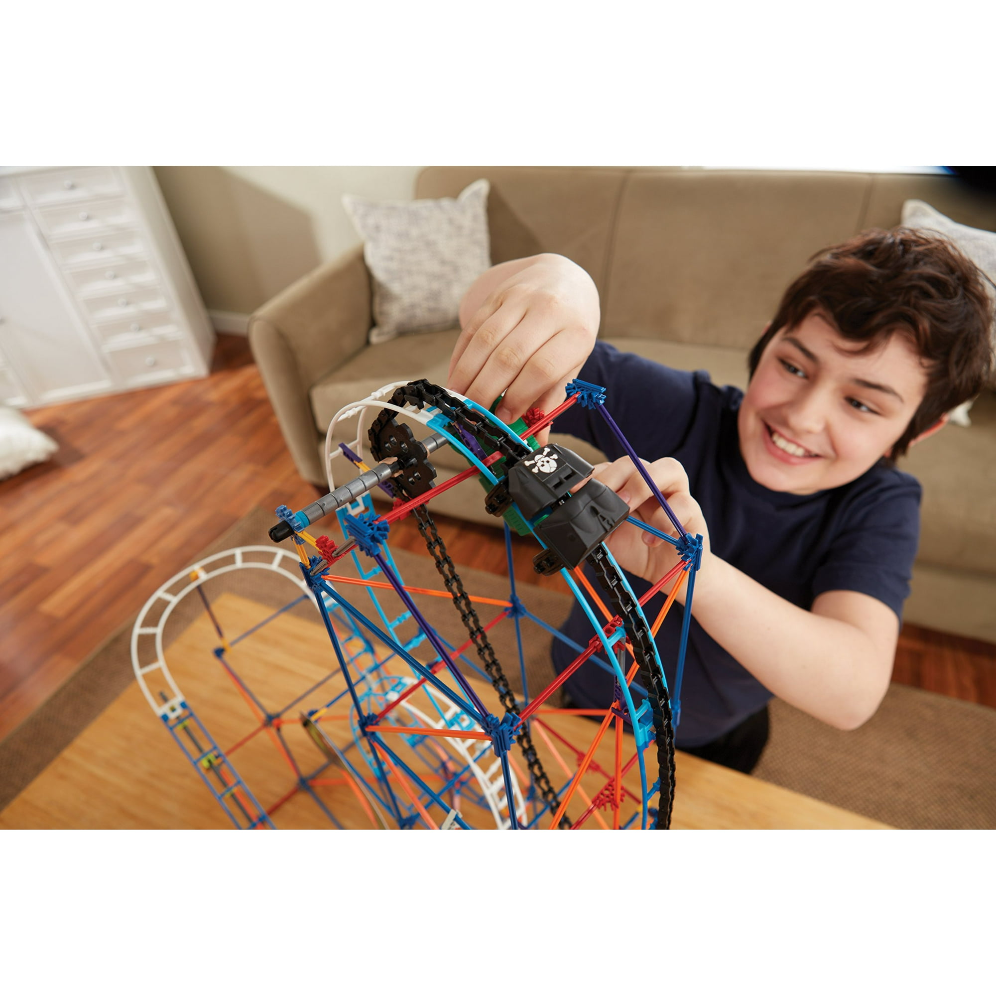 K Nex Thrill Rides Kraken S Revenge Roller Coaster Building Set Ages 9 Engineering Education Toy Walmart