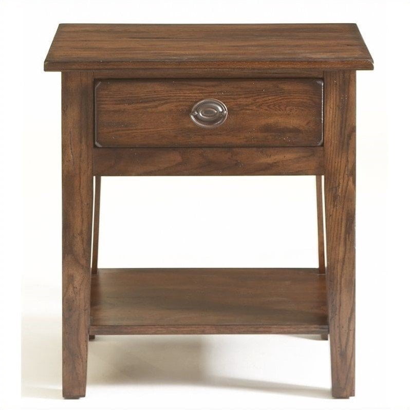 Broyhill Attic Heirlooms Vintage 1 Drawer 1 Shelf Night Stand Rustic Oak Stain Walmart Com Walmart Com
