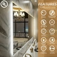 thumbnail image 2 of Navi LED Bathroom Mirror 72" x 36" with Backlit,Mirror with Lights Wall Mounted Anti Fog,Led Mirror for Bathroom,HD Tempered Glass,Shatter-Proof, 2 of 12