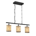 thumbnail image 5 of Ashcroft Furniture Three Lights Island With Natural Rattan Shade Farmhouse Chain Ceiling Lamp, 5 of 5