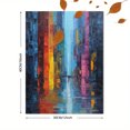 thumbnail image 3 of Impressionist Cityscape Oil Painting, Vibrant Abstract Street Scene for Living Room, Office, Bedroom Decor, 3 of 8