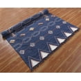thumbnail image 4 of Casavani Flat Weave Geometric Outdoor Yoga Rug,Blue 3x3 ft, 4 of 6