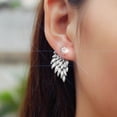 thumbnail image 6 of UDIYO Women Vintage Angel Wings Rhinestone Ear Jacket Earrings Piercing Jewelry Gift, 6 of 7