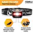 thumbnail image 2 of Linterna frontal Foxelli LED MX20 impermeable para adultos y niños, 2 of 7