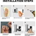 thumbnail image 3 of Coat Rack Wall Mount with L Shaped Coat Hooks Wall Hooks Heavy Duty Stainless Steel Towel Hooks Wall Coat Hanger Robe Hooks for Bathroom Kitchen Entryway ( Hooks PC), 3 of 6