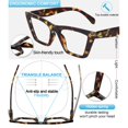 thumbnail image 3 of MARE AZZURO Cat Eye Reading Glasses Women Oversized Readers 1.0 1.25 1.5 1.75 2.0 2.25 2.5 2.75 3.0 3.5 4.0 5.0 6.0 (Brown, 2.00)with Flexible Spring Hinge, Polycarbonate Lens, 3 of 6