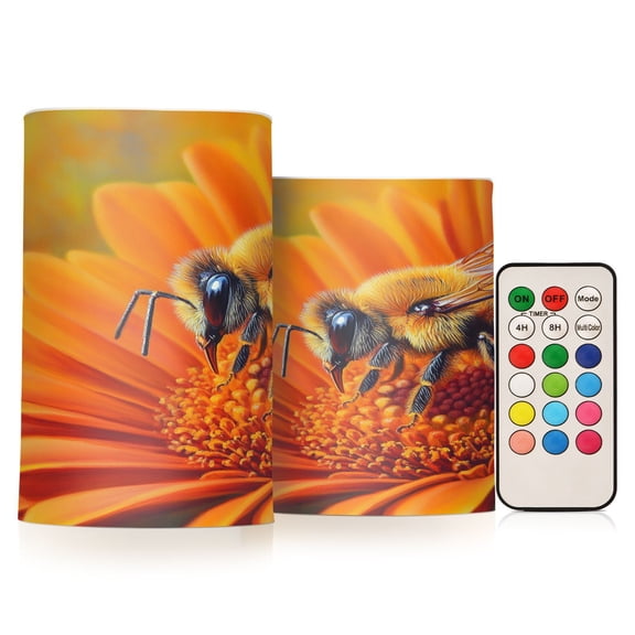 BZSMCE Flameless Candles LED Lights Oil Bee Patting Creativity Battery Candles