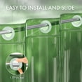 thumbnail image 2 of AmazerBath No Hook Shower Curtain and Liner 3-in-1, Luxury Heavy Duty Clear Green No Hook Shower Curtain Liner, 72x75 Cute 100% EVA Bathroom Weighted Plastic Shower Curtain with 3 Heavyweight Stones, 2 of 9
