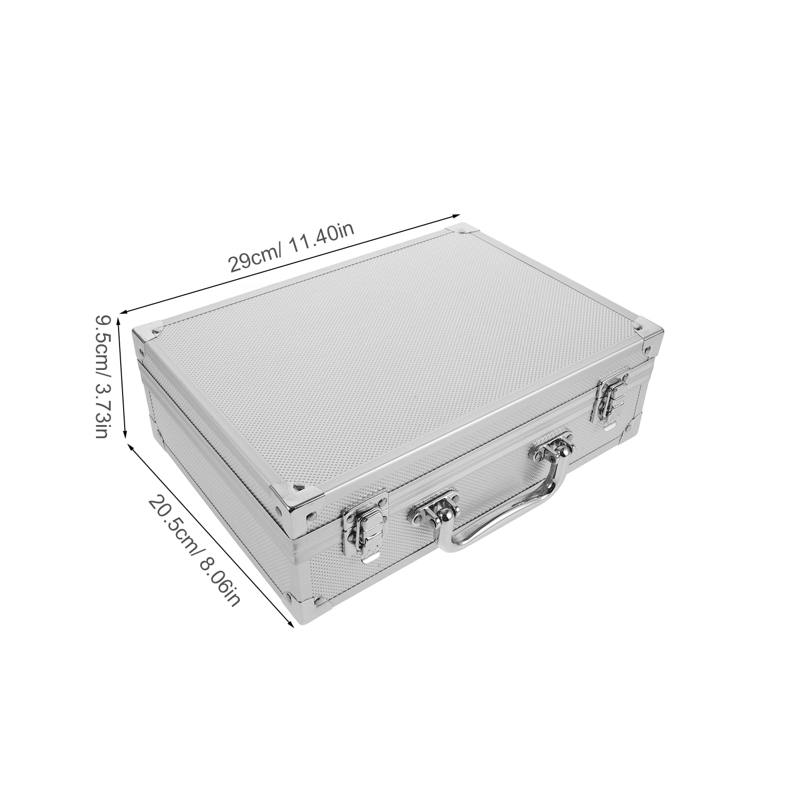Worgeous Toolbox Bag Jumbo Case Aluminum Briefcase Silver