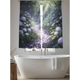 thumbnail image 5 of Purple Floral Sheer Curtains 72 Inch Long 2 Panels, Spring Landscape Scenery Nature Light Filtering Rod Pocket Semi Sheer Curtains, Sheer Voile Drapes for Living Room Bedroom, 52"x72", 5 of 5