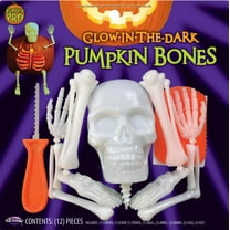 Halloween Glow In The Dark Skellington Bones Pumpkin Carving & Decorating Kit