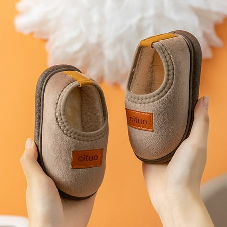 

Toddler Sandals Toddler Shoes Childrens Girl Cotton Shoes Solid Color Fashion Soft Sole Winter Warm Indoor Non Slip Cotton Shoes Kids Sandals