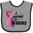 thumbnail image 3 of Inktastic Breast Cancer Awareness I Support My Grammy with Pink Ribbon Boys or Girls Baby Bib, 3 of 4