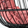 thumbnail image 5 of LeisureMod Wicker Folding Hanging Egg Swing Chair Pink, 5 of 12