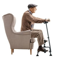 Jnismy Adjustable Pedal Exercise Bike for Seniors Hand Arm Leg Knee Peddler Elderly Physical Therapy Exercise Bike for Total Body with Monitor,Load Bearing 264lbs,Black